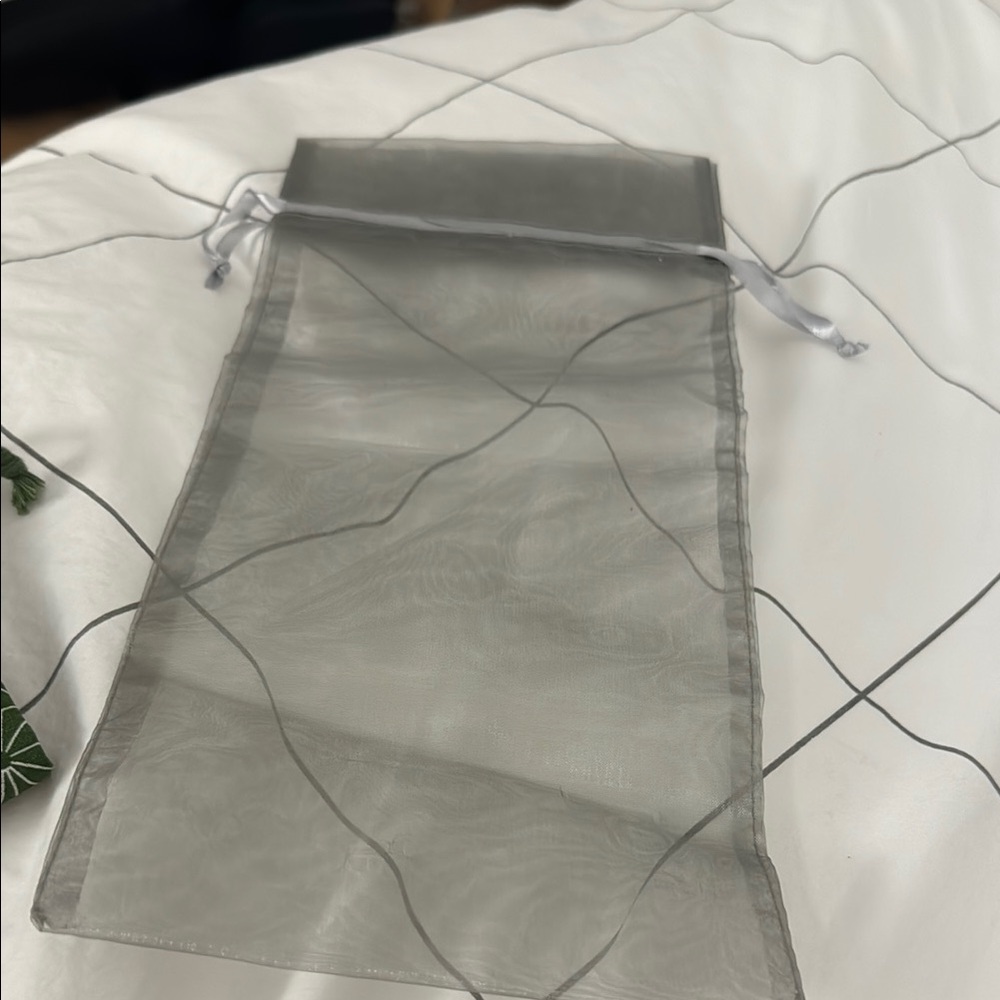 Sheer Gray Organza Gift Bag